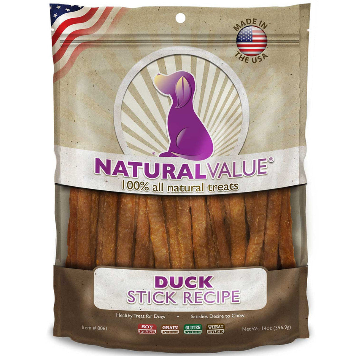 Loving Pets Natural Value Duck Sticks Dog Treats (14oz)