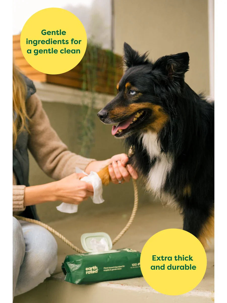 Earth Rated Lavender Plant-Based Dog Grooming Wipes