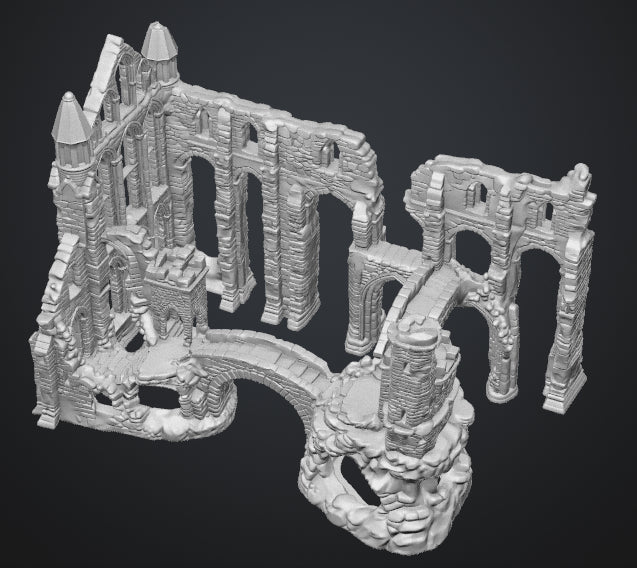 Gothic Castle Ruins - STL - Digital Product