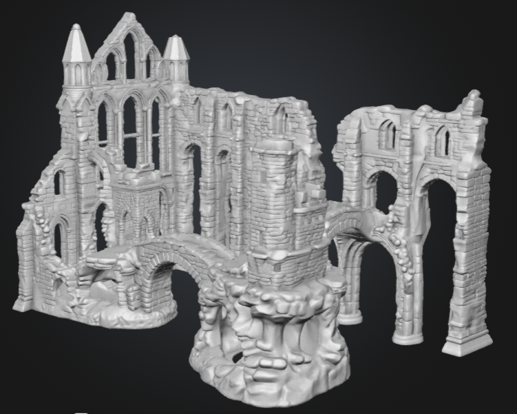 Gothic Castle Ruins 3 - STL - Digital product
