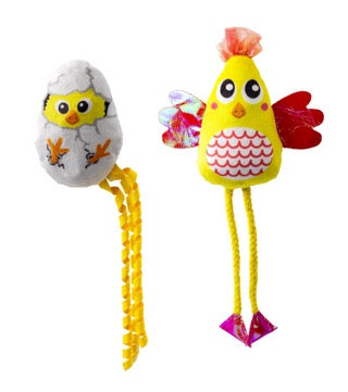 Kong Scrabbles Chicken Cat Toy (2pk)