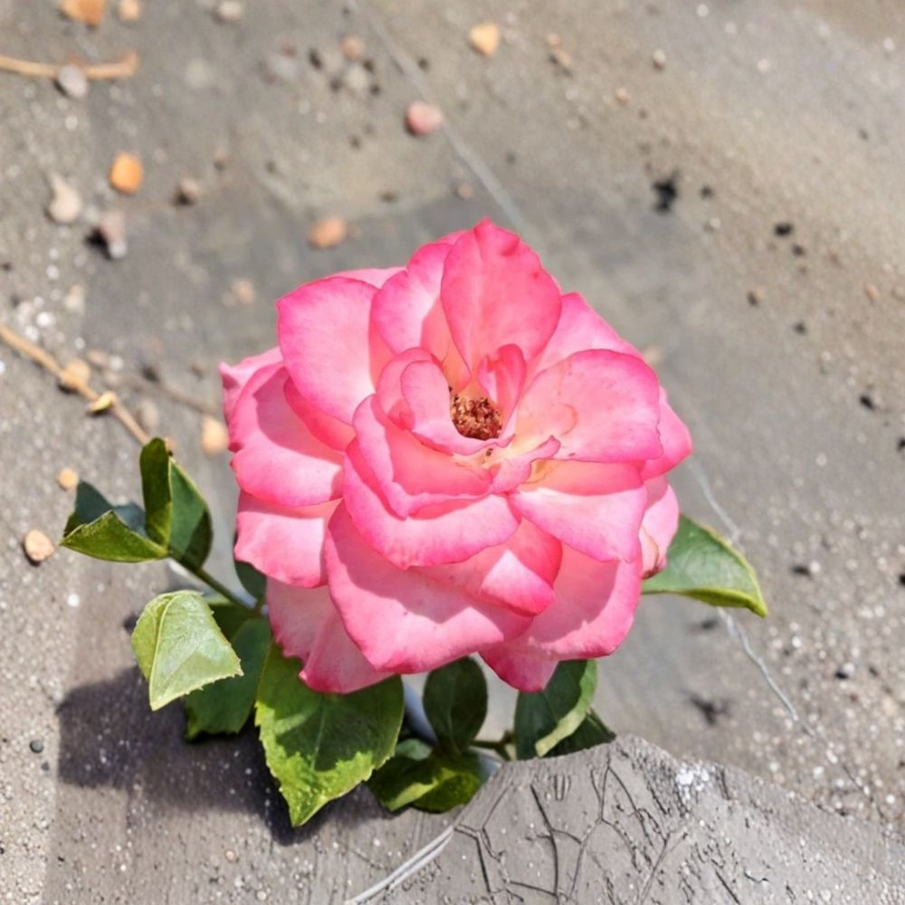 Nicole Everblooming Floribunda Rose – White Pink Live Bush Plant | 2 Gallon