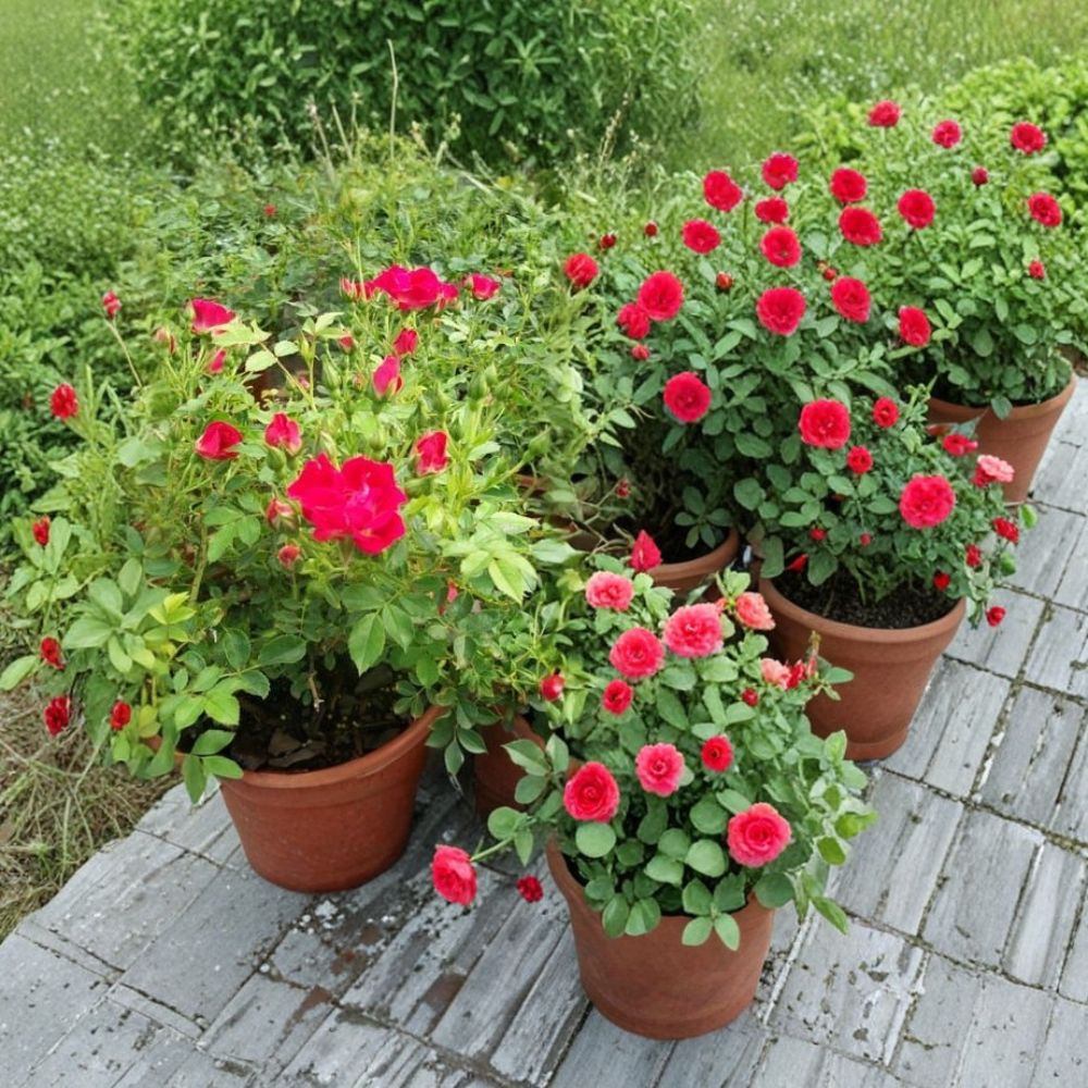 Red Drift Rose Live Bush Plant 3 Gallon | Rooted Groundcover Rose for Garden & Landscape