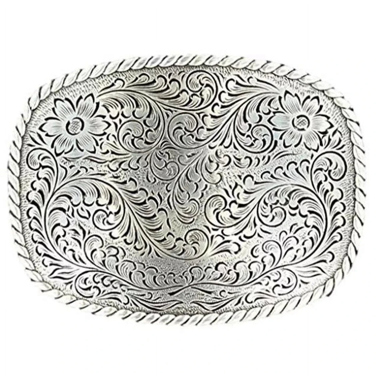 Rectangle Floral Buckle