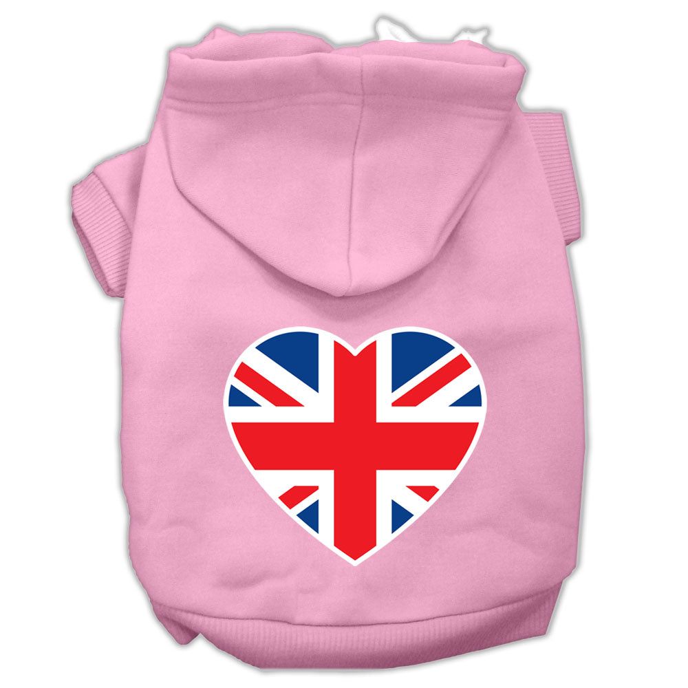 Pet Hoodie "British Flag Heart"