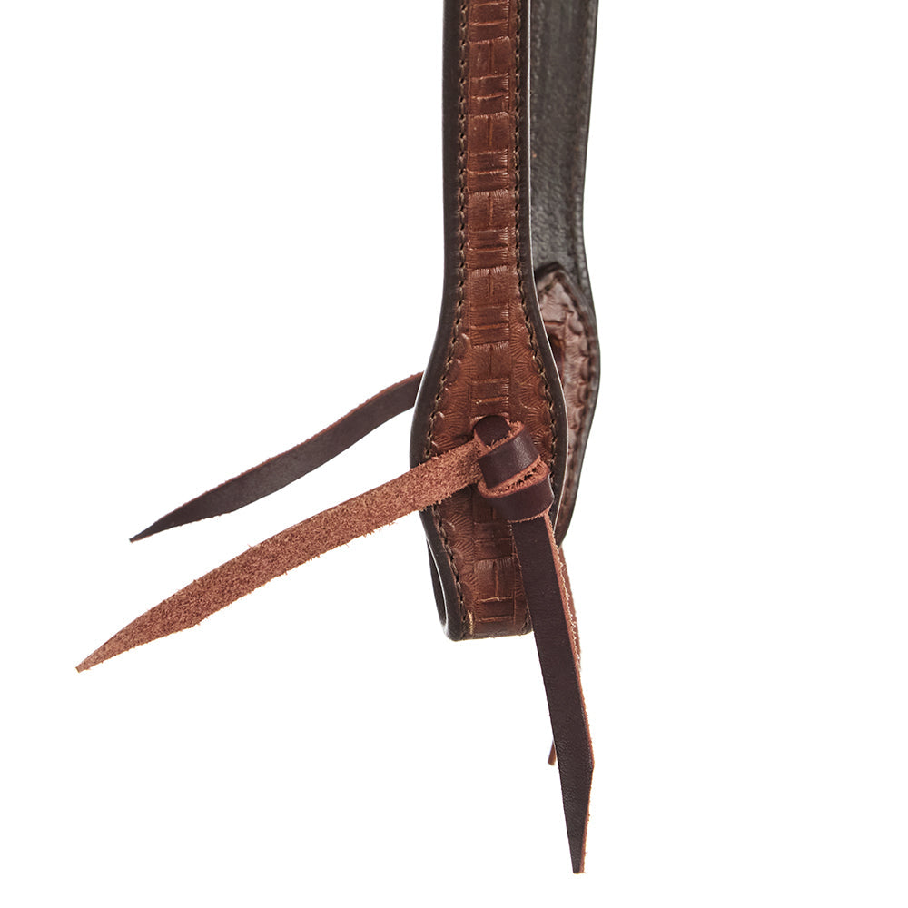 WD-BTSEH-MO Medium Oil Brick Tooling 5/8 Inch Single Ear Headstall