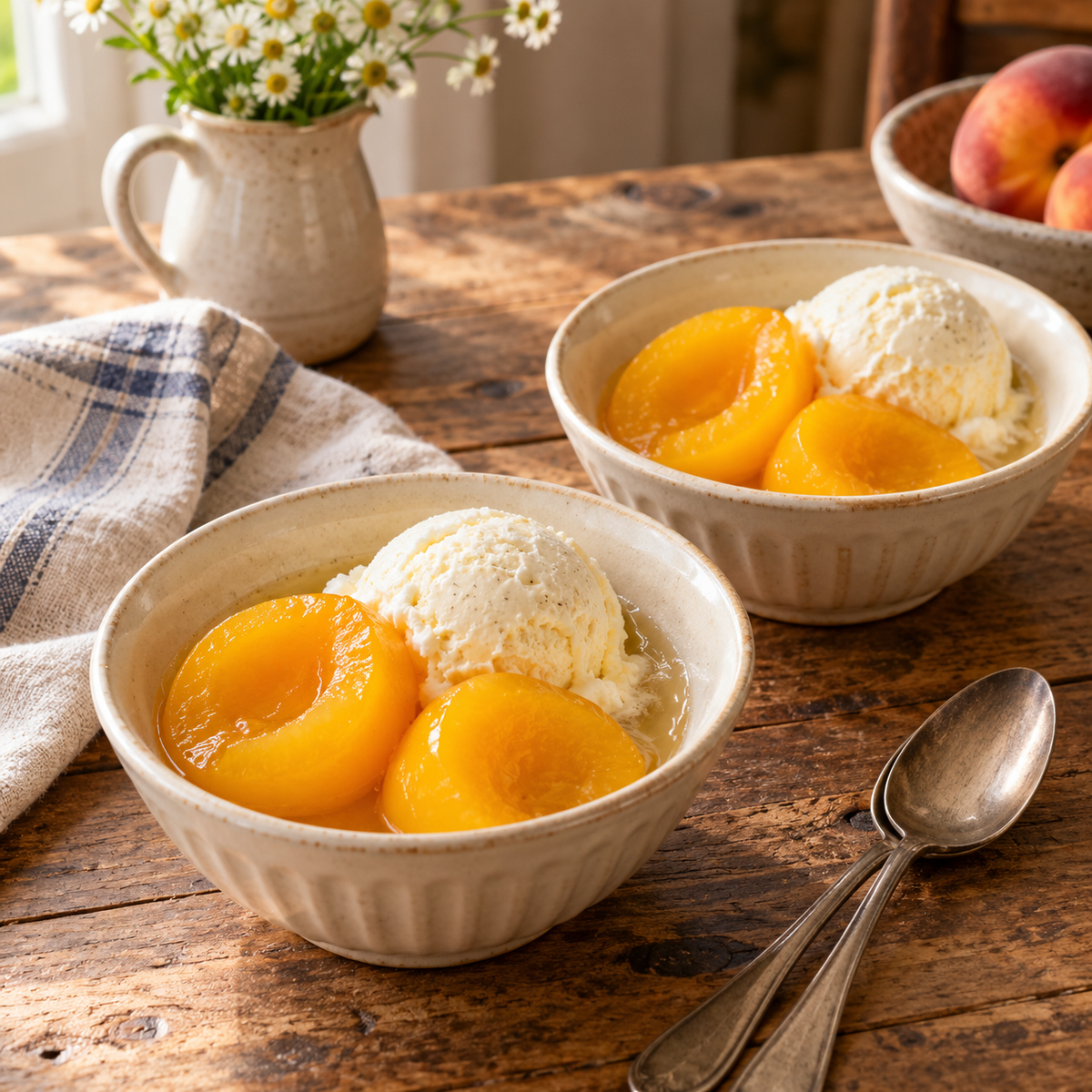 Vanilla Bean Peaches in Syrup | 32 oz