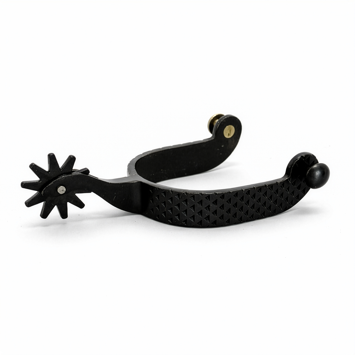 AJ Tack Black Rasp Western Spurs for Men