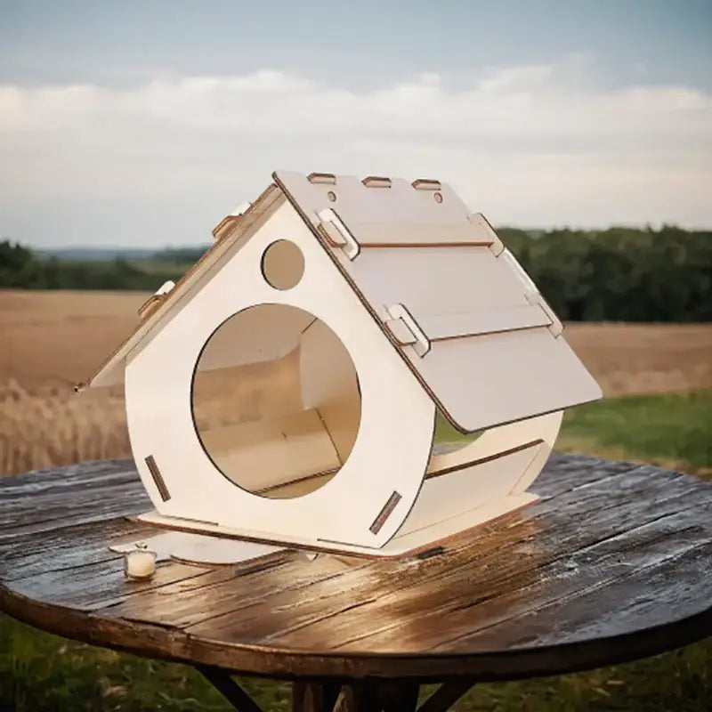 Light Wood Bird Feeder Kit