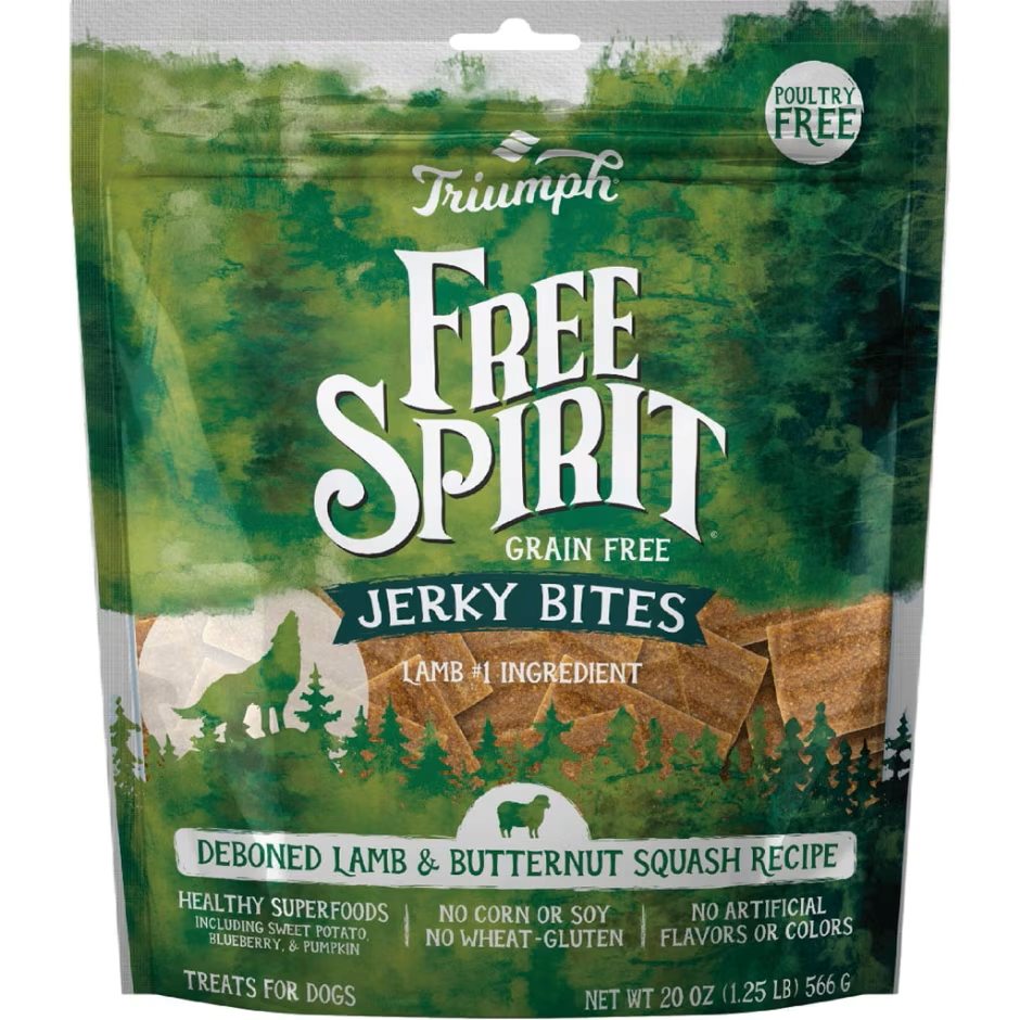 Triumph Grain Free Jerky Bites Dog Treats Lamb/Sweet Potato/Squash 20oz.