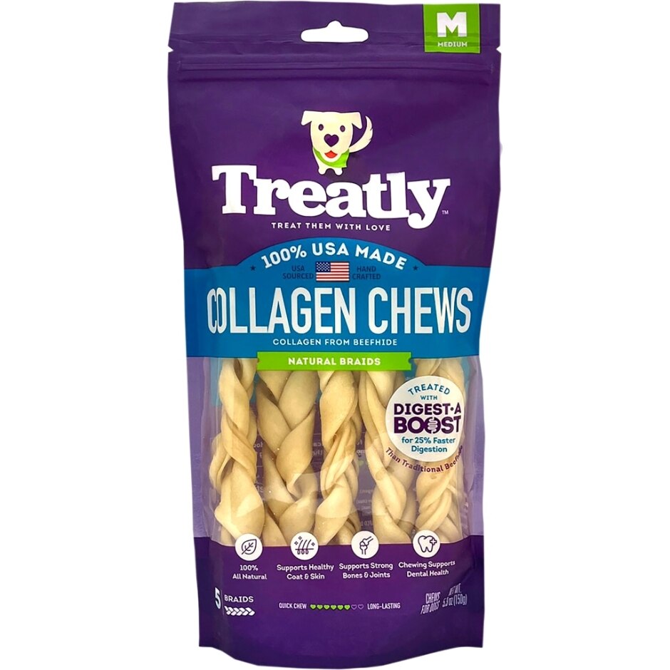 Treatly USA Collagen Braids Natural 6in. -5 Pk