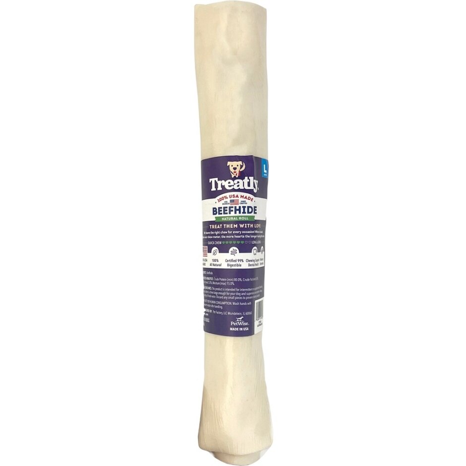 Treatly 100% USA Beefhide Rolls Banded Natural 10in. 1 Pk