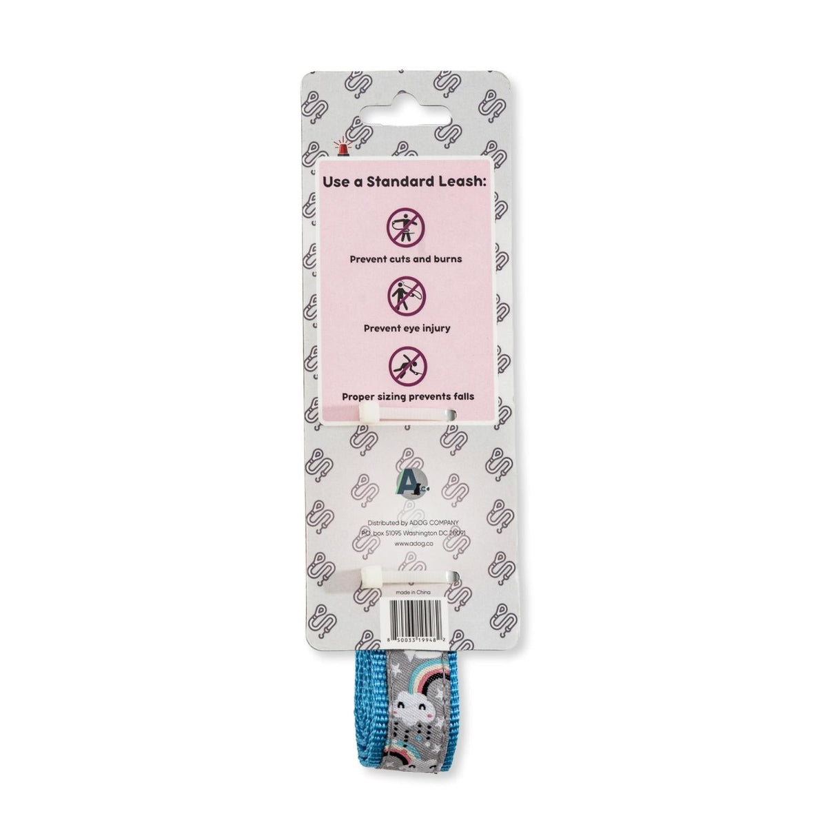 Nylon Dog Collar with Embroidered Rainbow Design, Secure & Adjustable Fit, Comfortable Wear