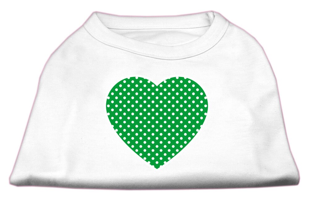 Pet Shirt "Swiss Dots Green Heart"