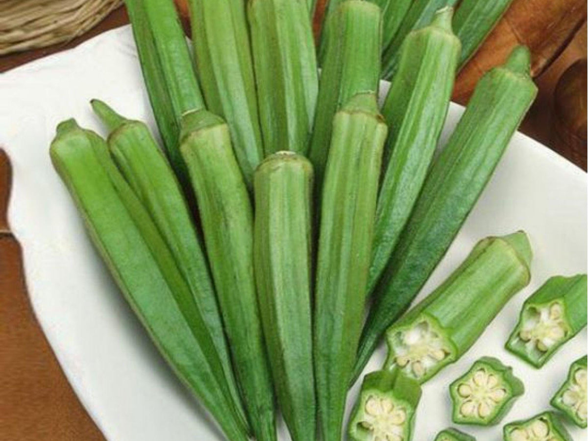 Clemson Spineless Okra Seeds – Heirloom, Non-GMO, Heat-Tolerant, Pod Variety, Abelmoschus esculentus, 100 Seeds
