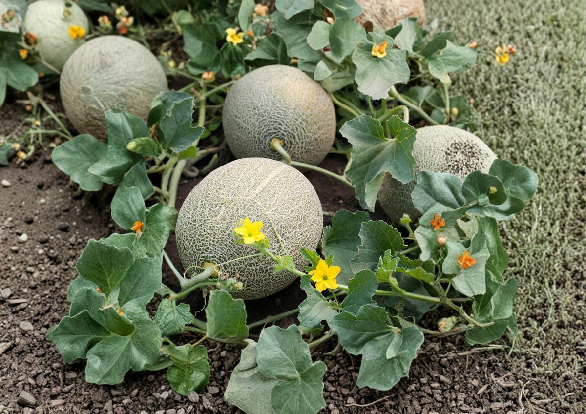 Hales Jumbo Cantaloupe Seeds – Heirloom Sweet Orange Flesh Melon for Home Garden, Summer Harvest, Vining Fruit Plant