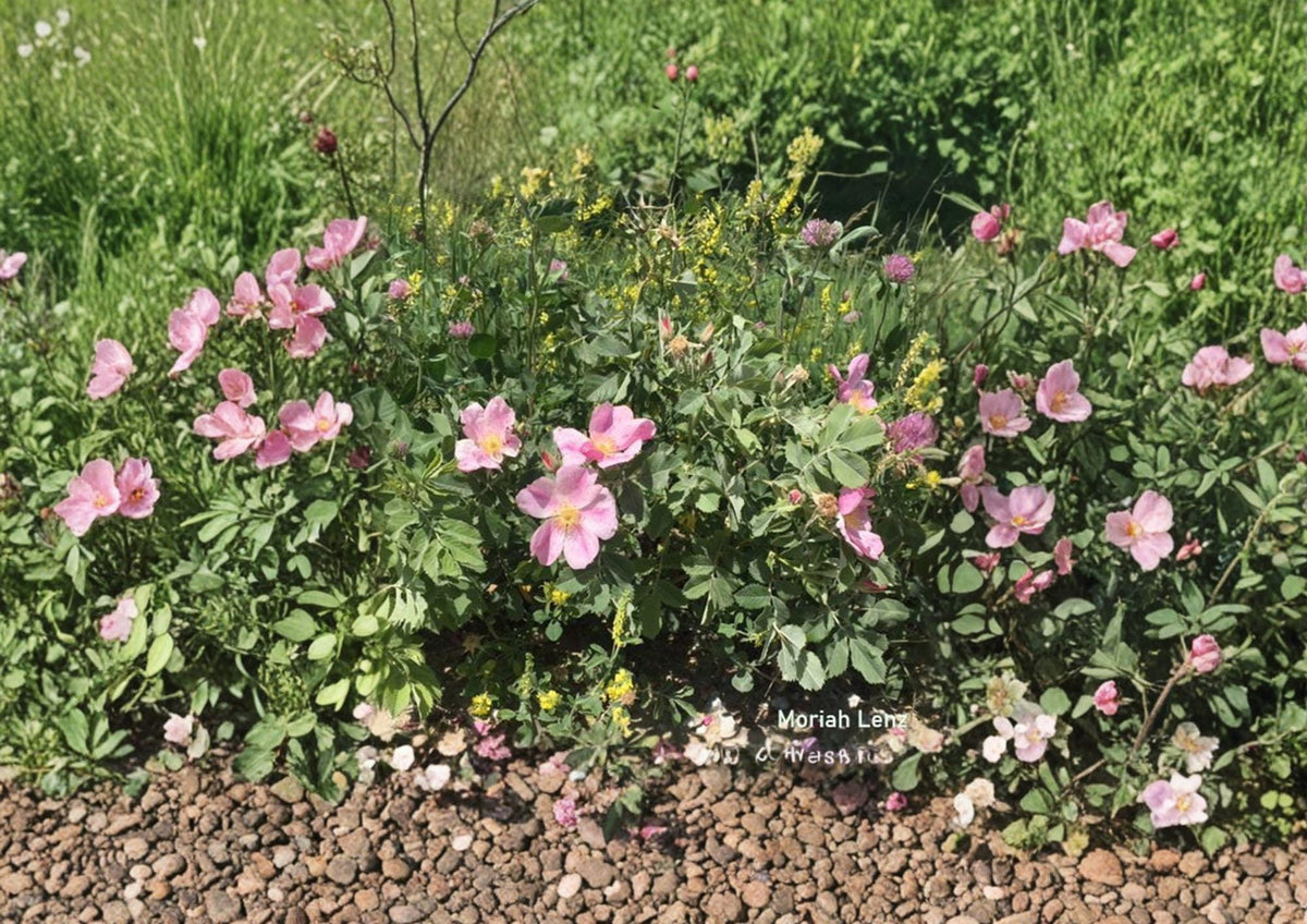 Rosa Carolina Pasture Rose Seeds – Native Pink Wild Rose, Fragrant Blooms, Red Hips, Hardy Perennial, Wildlife Garden Plant