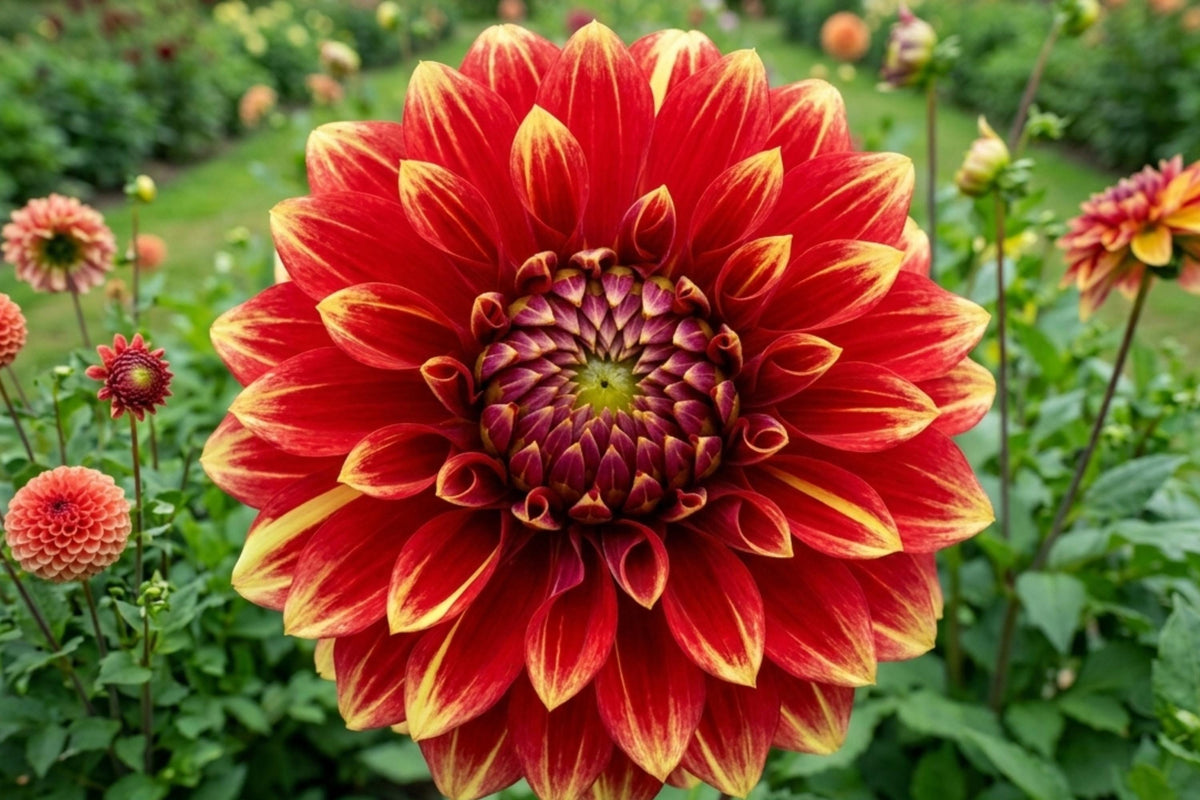 Go Go Purple Dahlia Flower Bulb – Vibrant Purple Blooms, Decorative Border Plant, Dahlia pinnata, Garden Flower Bulb