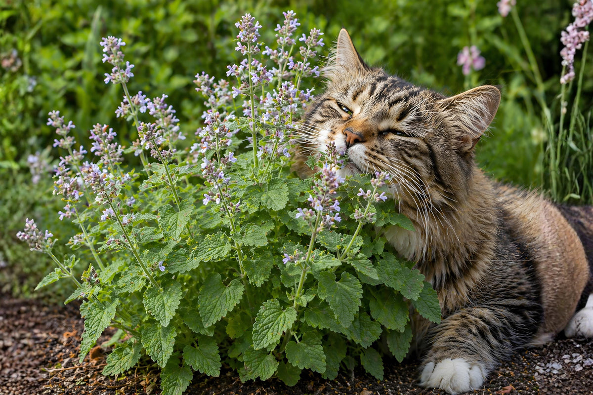 Catnip Seeds (Nepeta cataria) for Cats, Herb Seeds for Gardening, Fragrant Green Leaves, White to Pale Purple Flowers, Easy to Grow