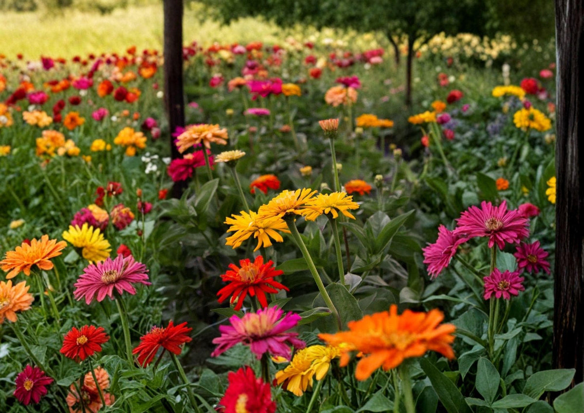 Cactus Flowered Zinnia Seeds Spring Mix Colorful Drought Tolerant Flower Seeds for Garden Planting