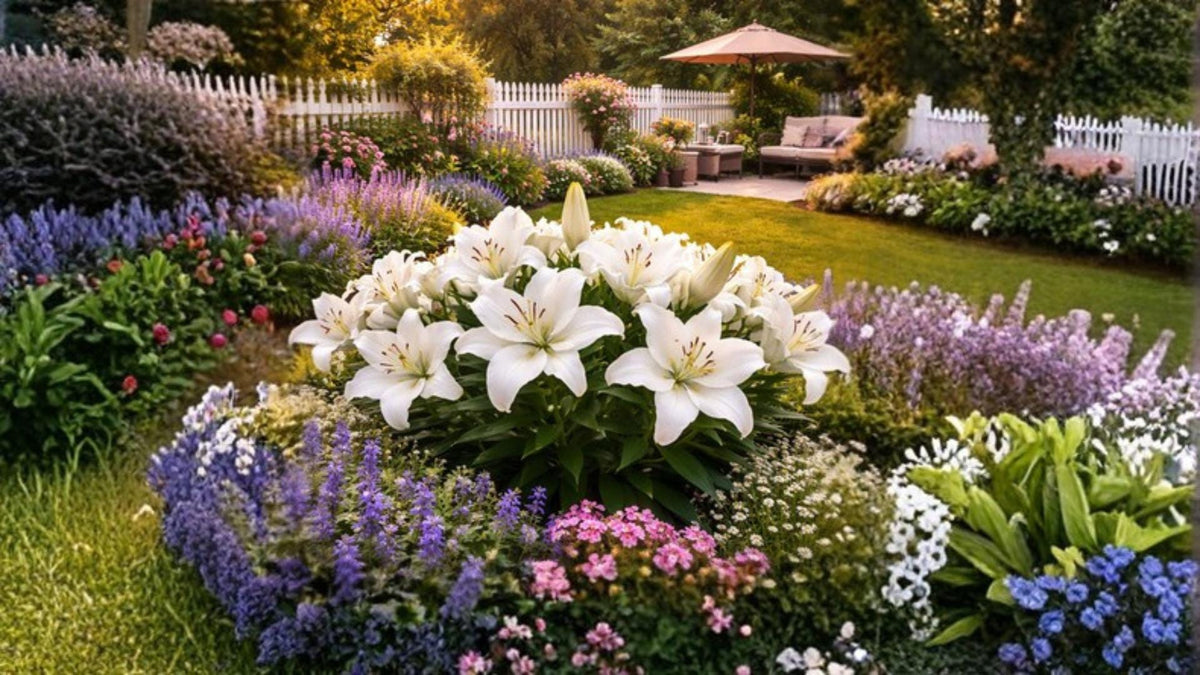 Riverdale White Asiatic Lily Bulbs – White Flowering Perennial Lilium asiatic, 3 Bulbs for Outdoor Garden Beds