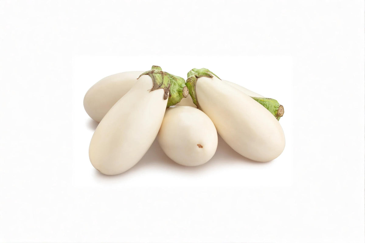 White Eggplant Seeds – Solanum melongena, 100 Vegetable Seeds for Garden, Container & Raised Bed Planting