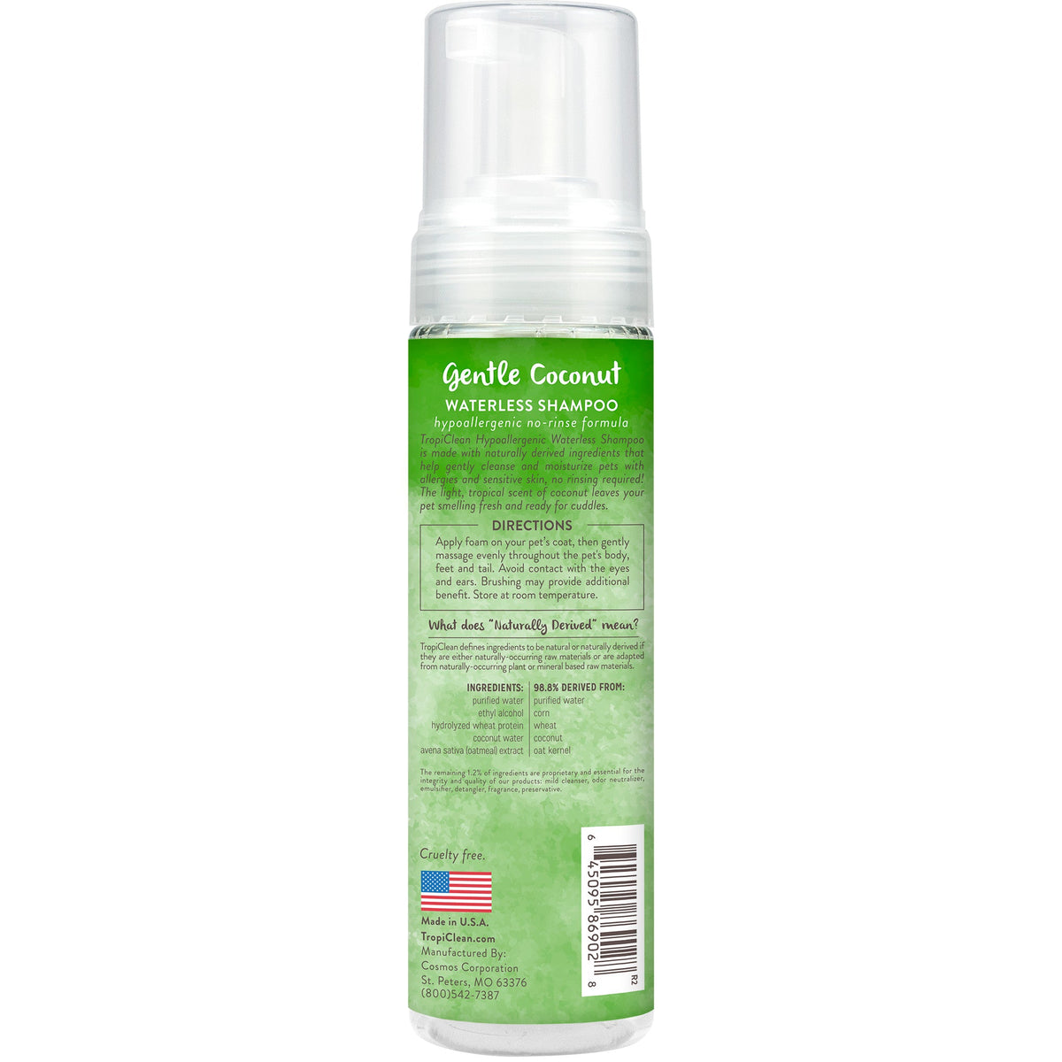 Tropiclean Pet Hypoallergenic Waterless Shampoo (7.4oz)