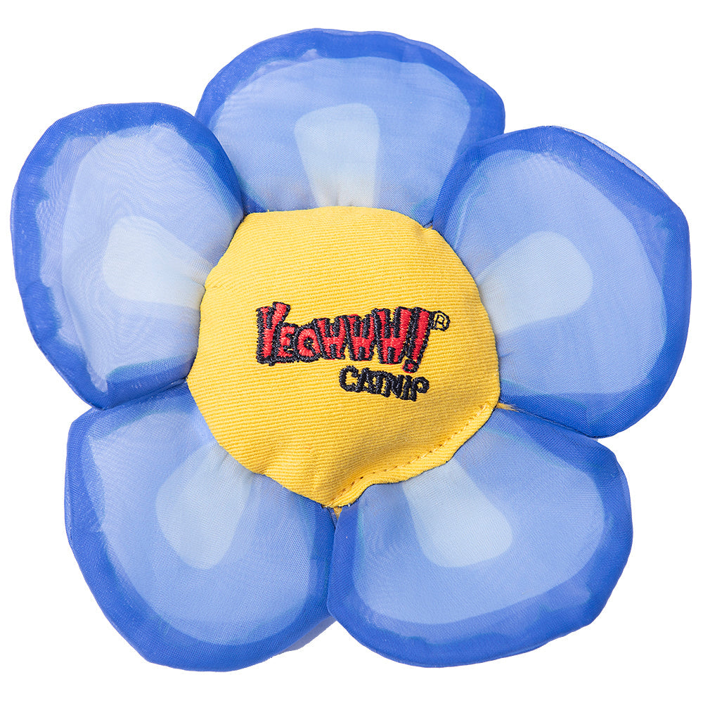 Yeowww Blue Daisy Flower Tops Catnip Toy