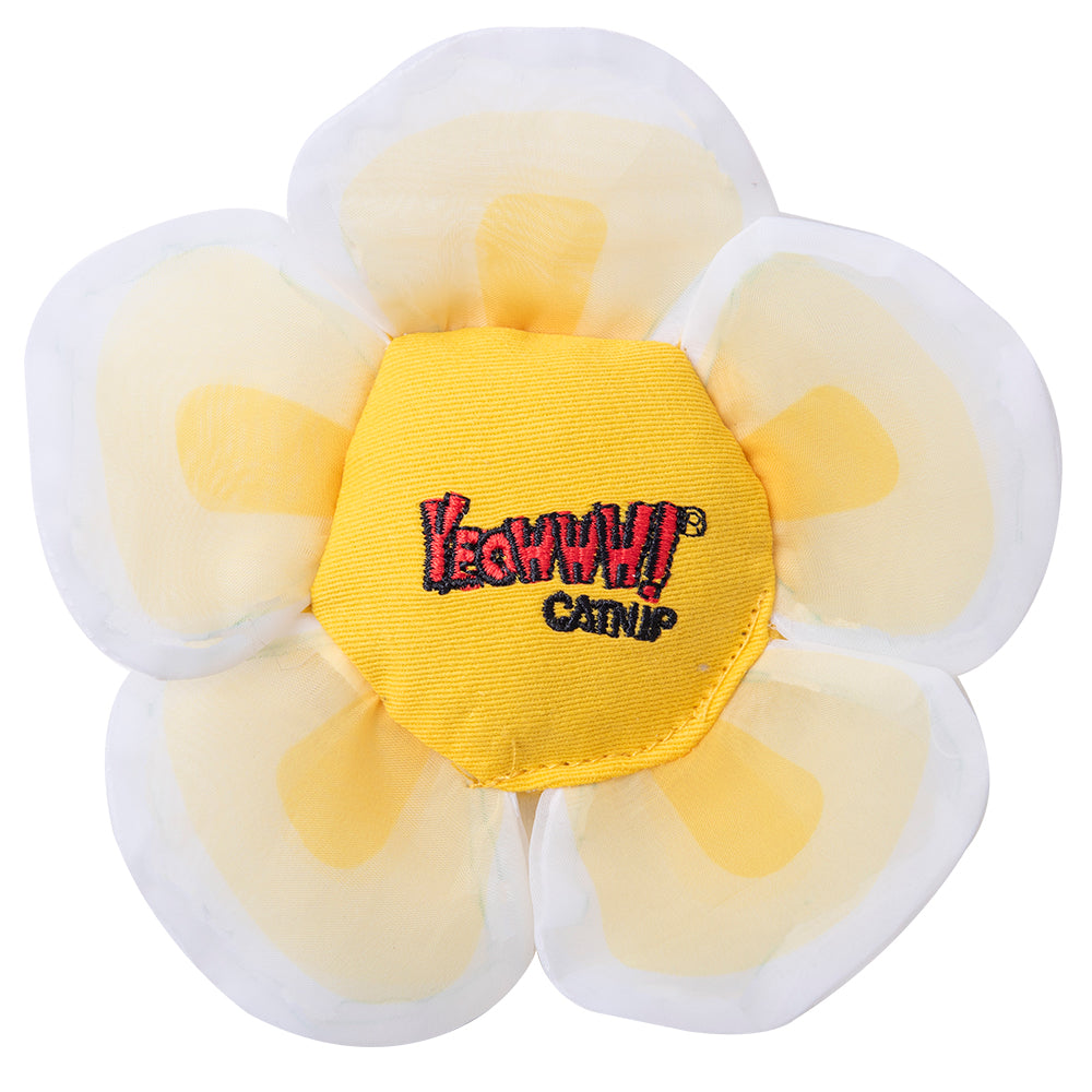 Yeowww White Daisy Flower Tops Catnip Toy