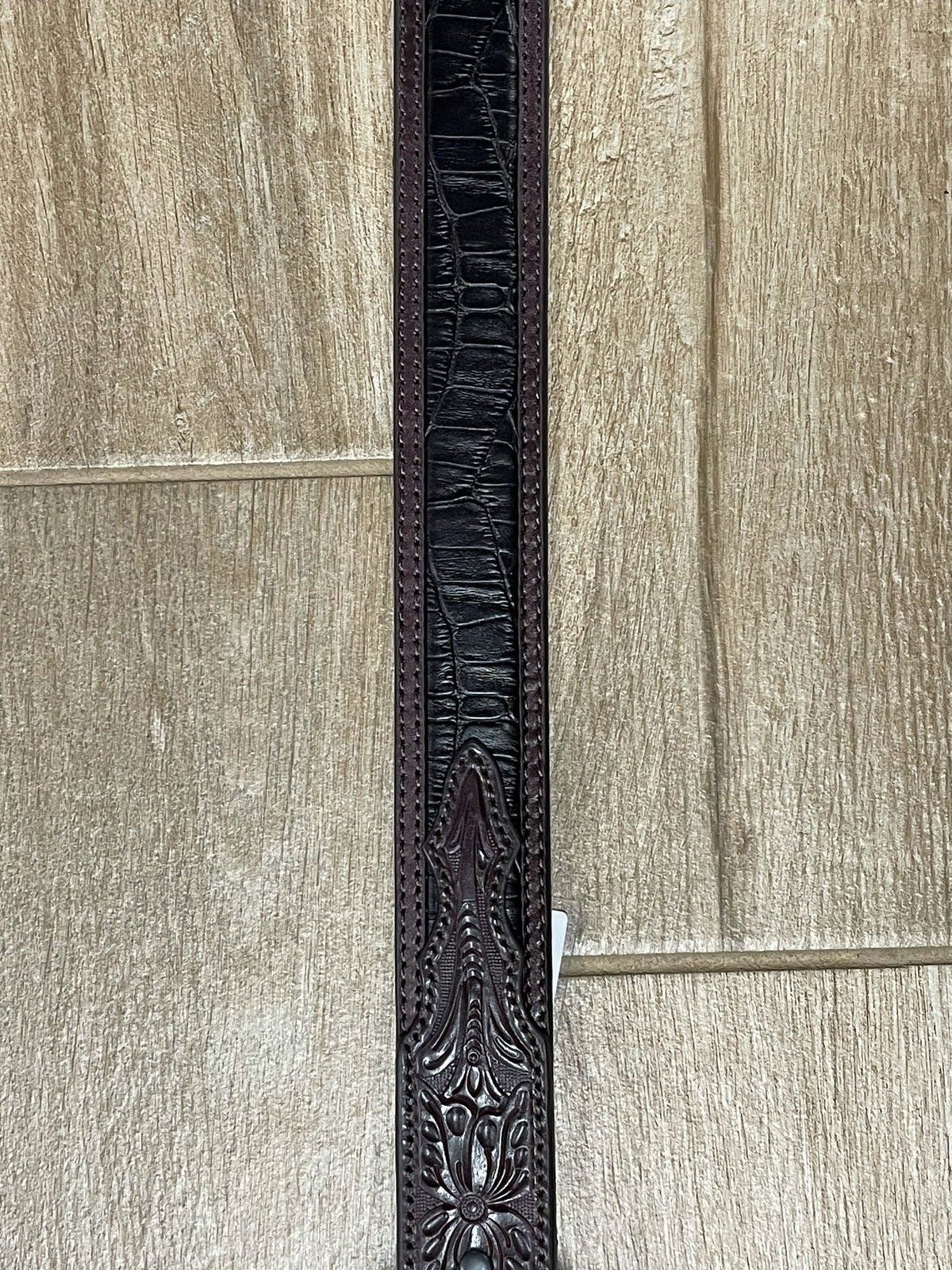 Black Croc Belt | Ariat Mens