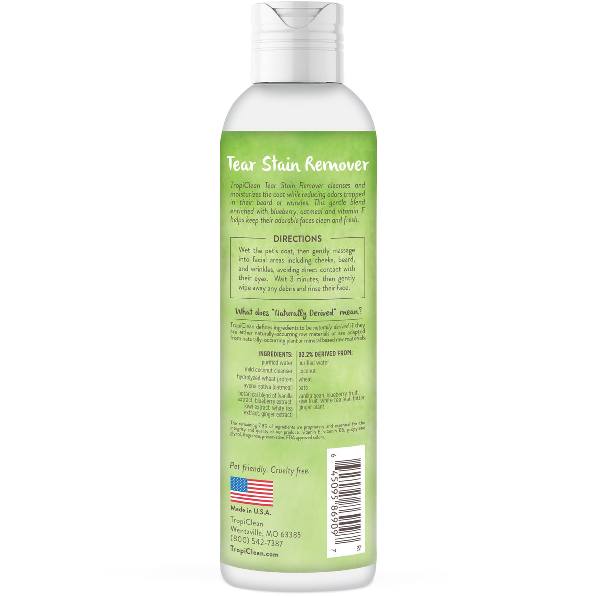 8oz Tropiclean Pet Tear Stain Remover Warm Vanilla
