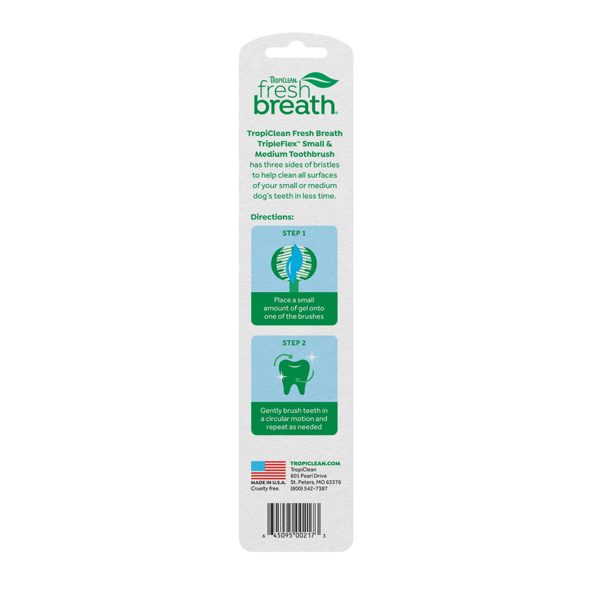 2Pk Tropiclean Finger Tooth Brush