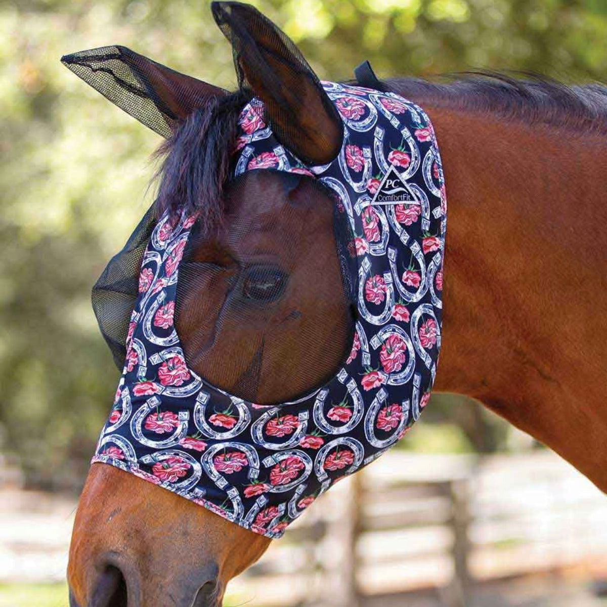 Lycra Fly Mask Horseshoe
