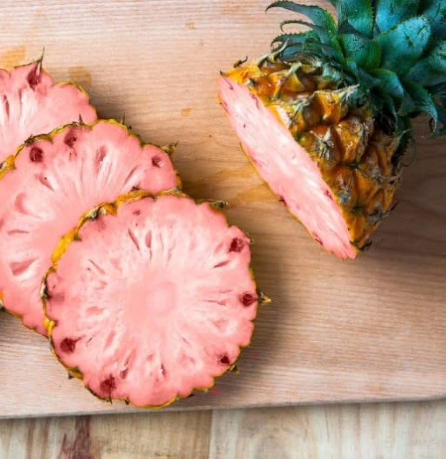 Pinkglow Pineapple Seeds - 15 Rare Tropical Seeds - USA Grown - - Exotic Fruit Plant - Sweet Pink Flesh - Home Garden