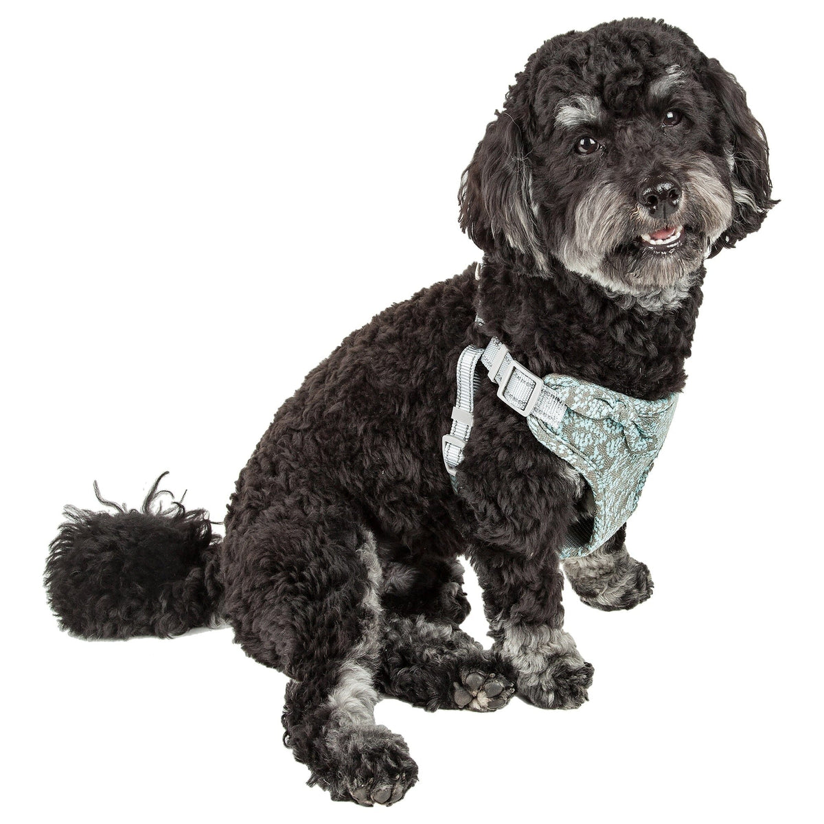 Pet Life ® 'Fidomite' Mesh Reversed and Adjustable Fashion Dog Harness W/ Designer Bowtie