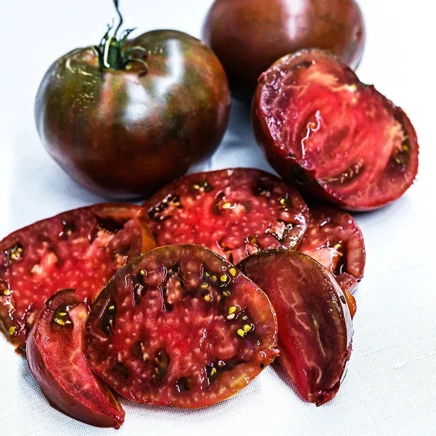 Paul Robinson Tomato Seeds - Heirloom Organic Non-GMO, 120+ Seeds, Solanum lycopersicum, Juicy, Flavorful, Rare Variety