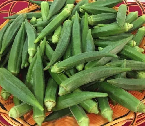 Emerald Okra Seeds - 50+ Heirloom Non-GMO Abelmoschus esculentus for Bountiful Garden and Culinary Use