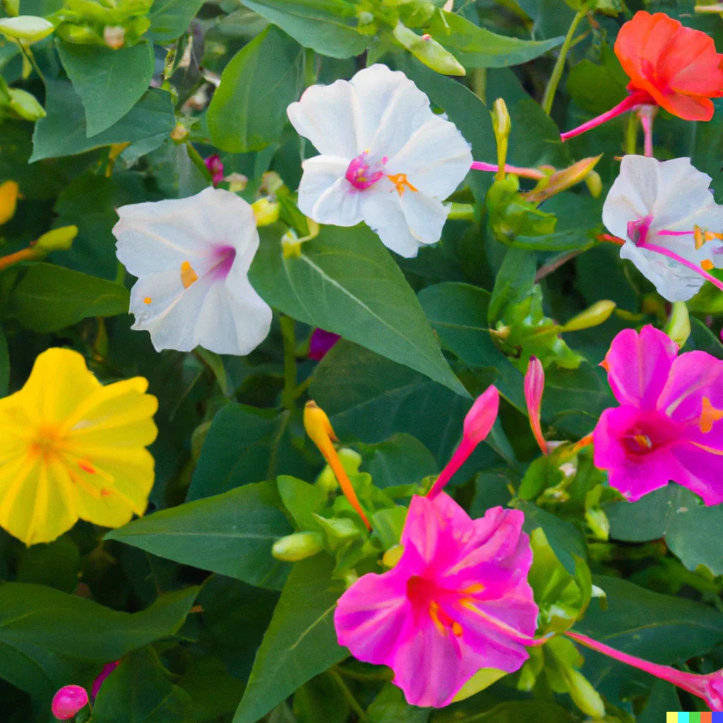 Four O' Clock Flower Seeds Mix - 50 Pack 'Marvel of Peru' - Perennial Mirabilis jalapa for Vibrant Garden Blooms