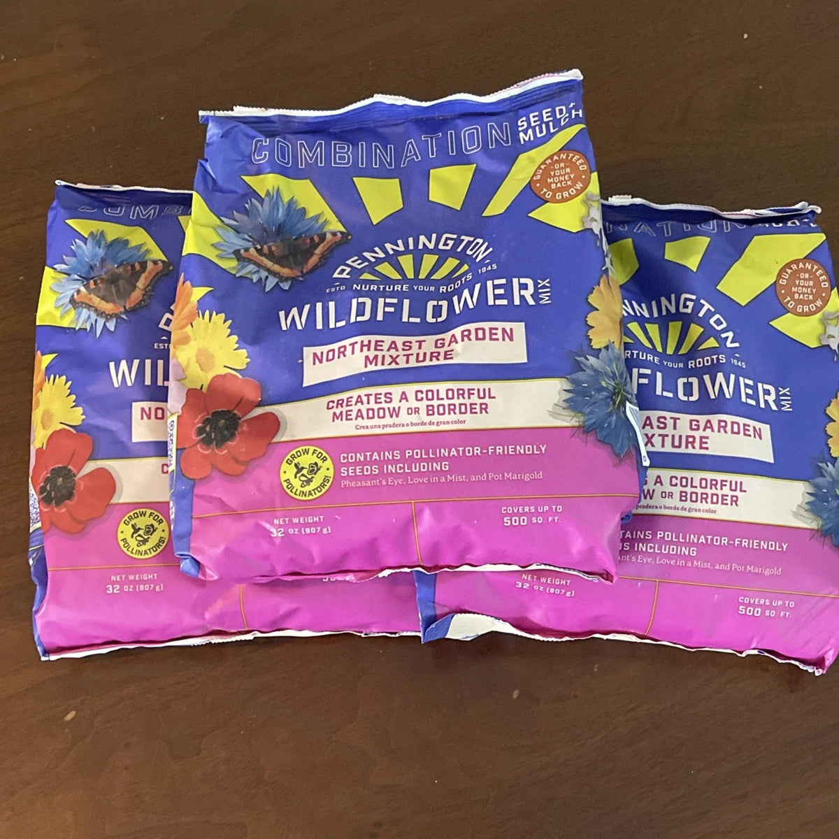 Wildflower Seed Mix 96oz Pollinator Friendly Bee Butterfly Beneficial Insects Non-GMO