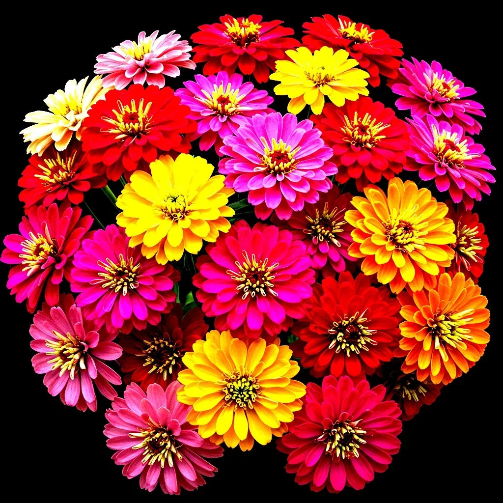 Zinnia Seeds - 300+ Summer Mix - Heat Tolerant, Hummingbird Friendly - Zinnia elegans