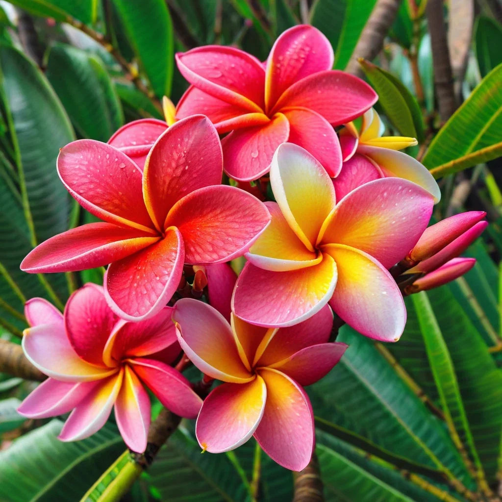 Plumeria Seeds - 5 Orange Pink Hawaiian Flower Seeds - Perennial Tropical Plant (Plumeria spp.)