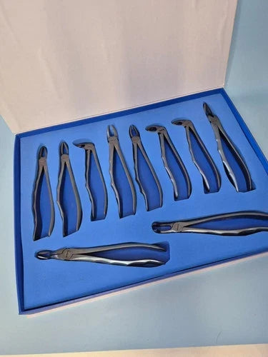 Titanium Extraction Forceps (Set of 10)