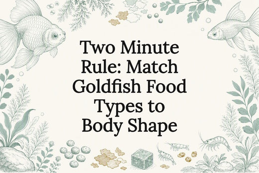 Goldfish food types decorative title card