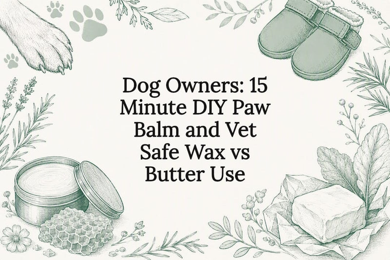 Decorative dog paw balm title card