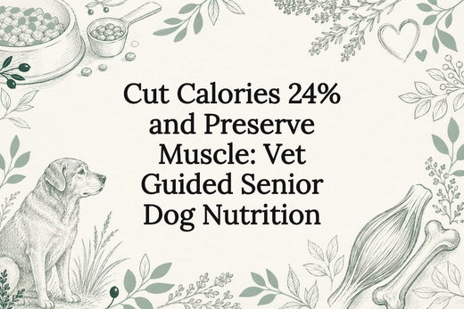 Senior dog nutrition decorative title card