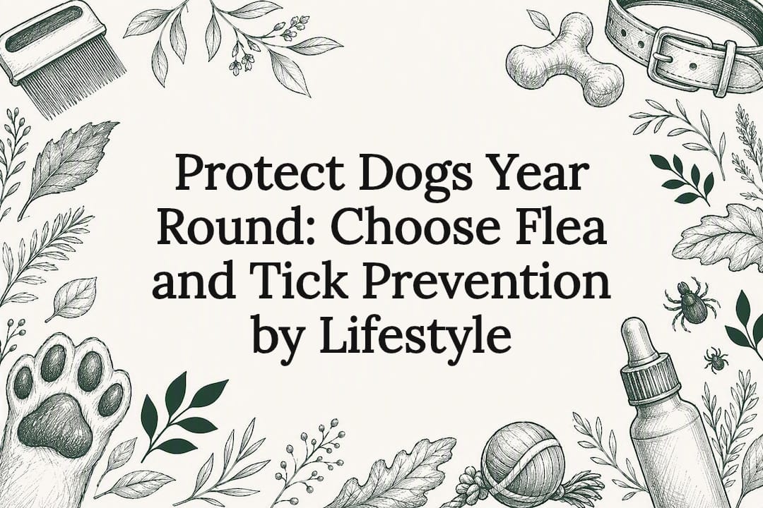 Decorative flea and tick prevention title card