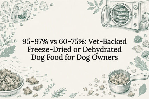 Decorative freeze-dried dog food title card