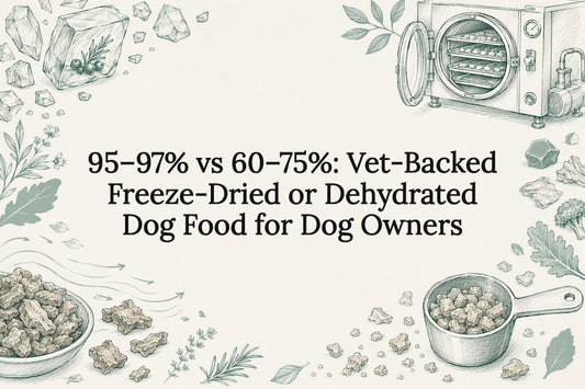Decorative freeze-dried dog food title card