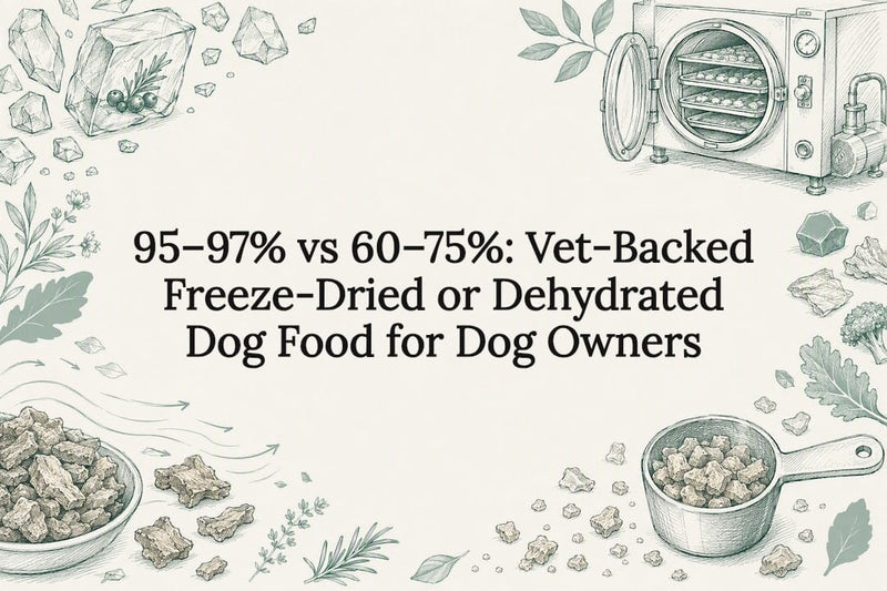 Decorative freeze-dried dog food title card