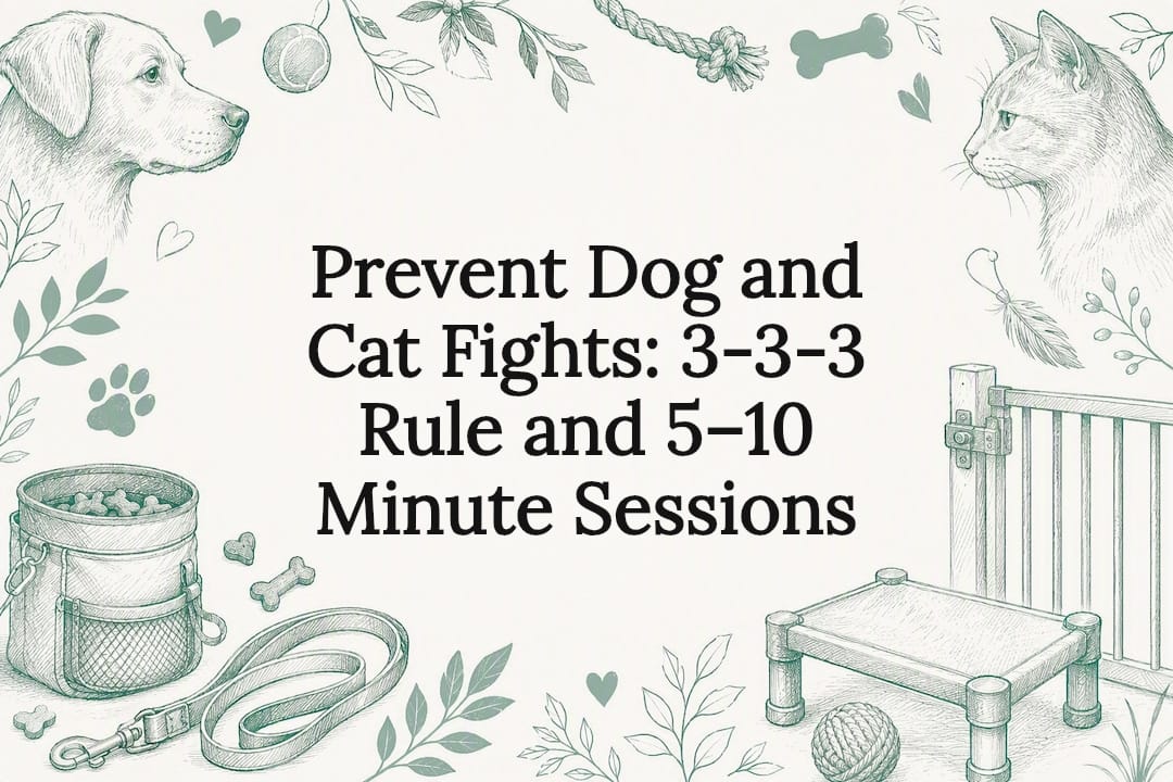 Dog and cat introduction title card
